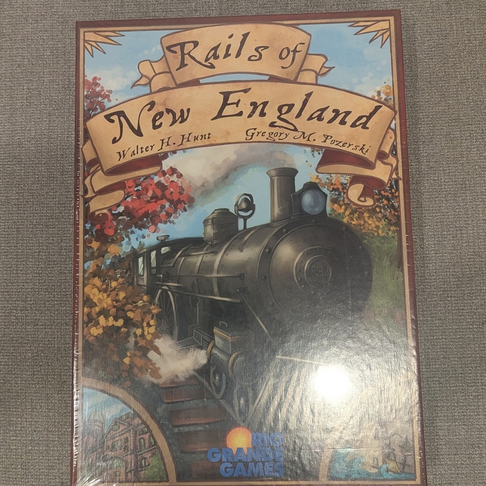 Rails of New England Train Strategy Board Game Rio Grande Sealed NIB